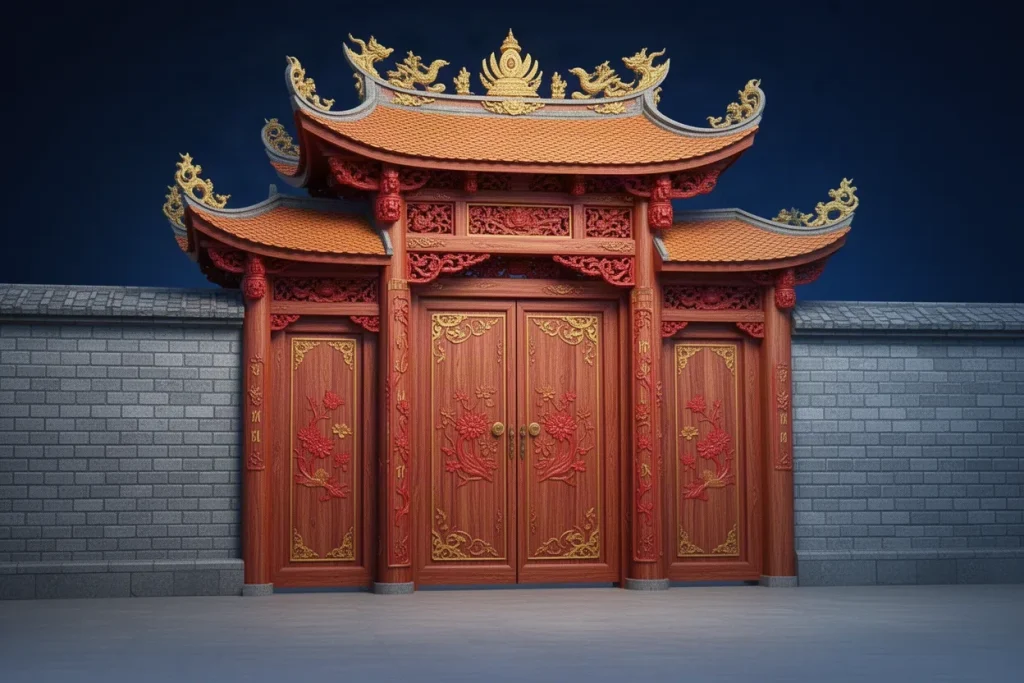 Ảnh minh hoạ cổng tam quan gỗ cho mục tổng quan đá gà SHBET